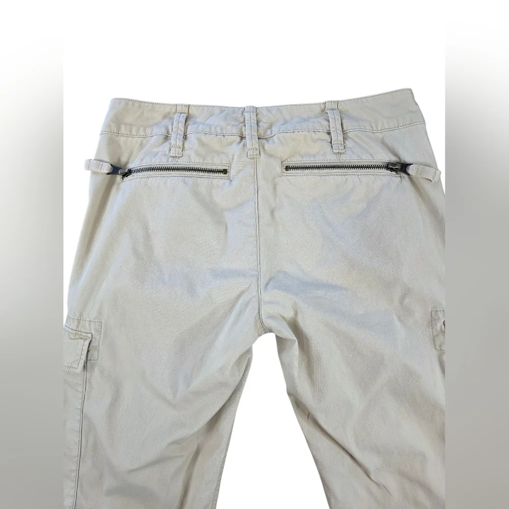 Ralph Lauren Sport Women’s Y2K Cargo Pants Size 6 Khaki Utility Cotton Zip Vtg - Picture 5 of 9